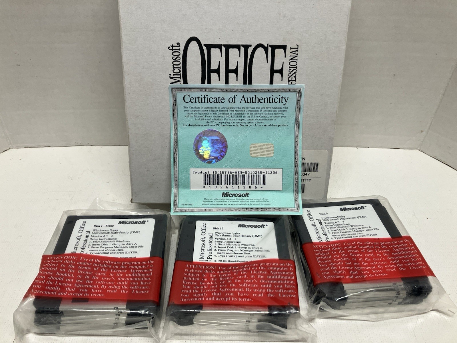 Vintage Microsoft Office 4.3 Diskette Pak OEM Version Still Sealed