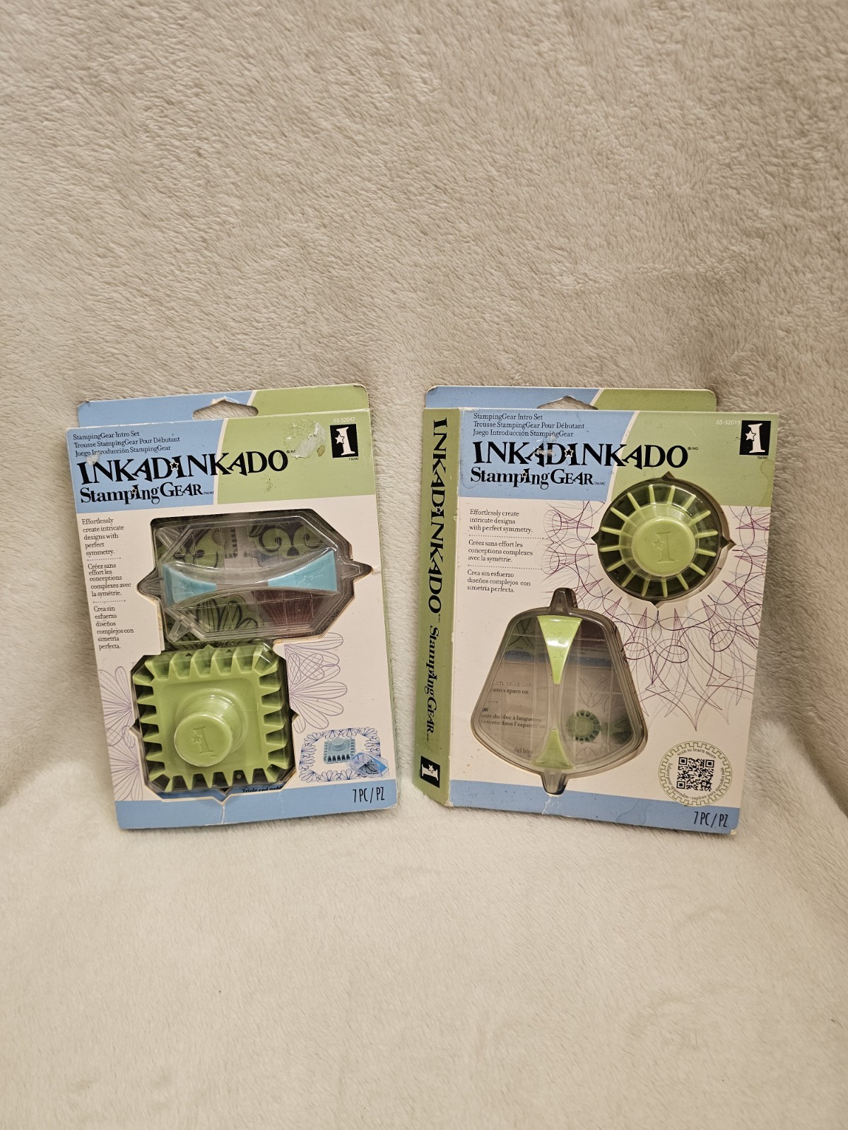 (2) Lot Inkadinkado Stamping Gear Intro Set Kit 65-32019 & 65-32047 Symmetrical