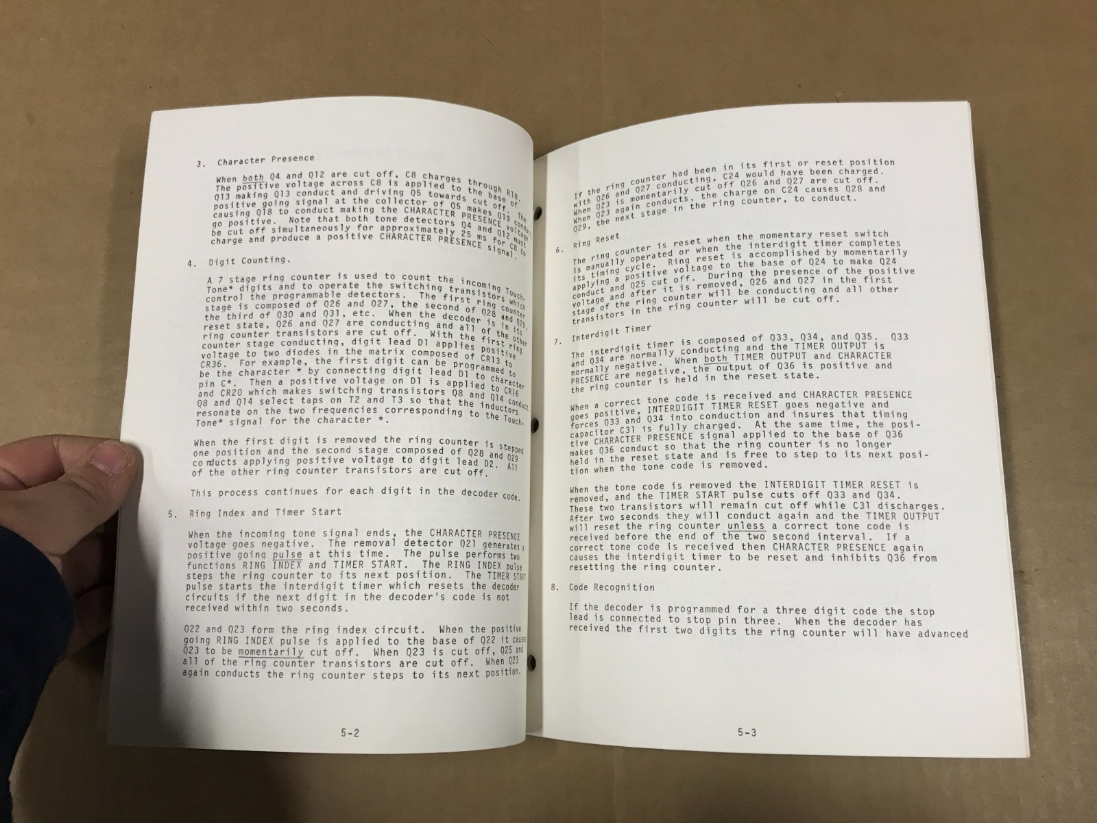 Vintage Bramco Tone-Phone Decoder Maintenance Manual #515