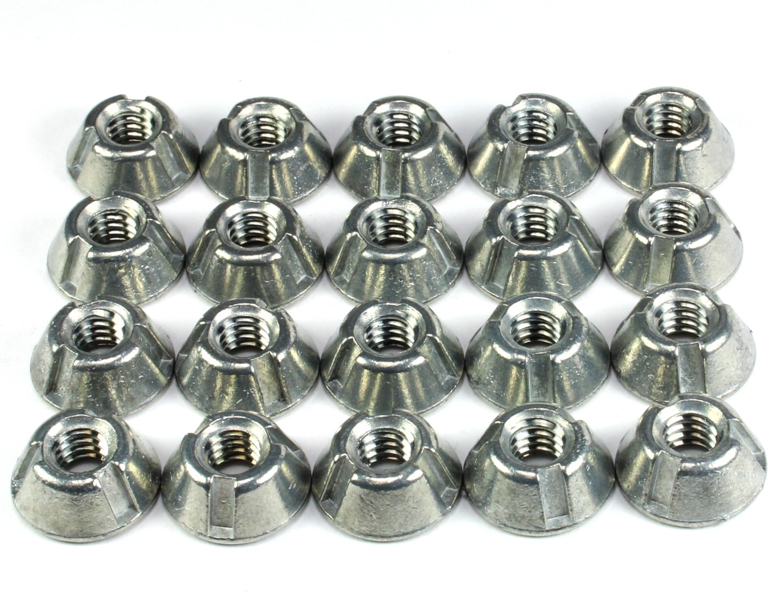 50pcs 3/8-16 Tri-Groove Tamper proof Security Nuts Zamak5 Zinc Anti-Theft