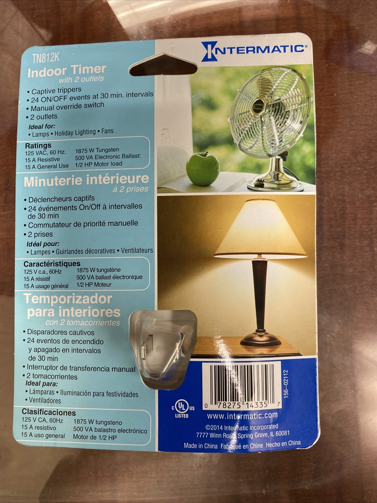 Intermatic TN812K 15-Amp Heavy Duty Indoor Timer 24 Hr NEW Sealed Package
