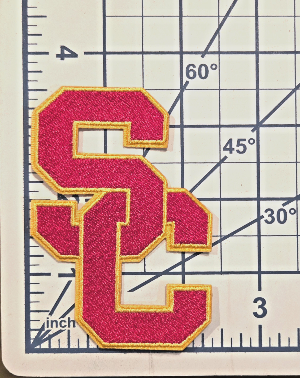 USC Trojans 3.5" Iron or Sew On Embroidered Patch ~Free Tracking~!
