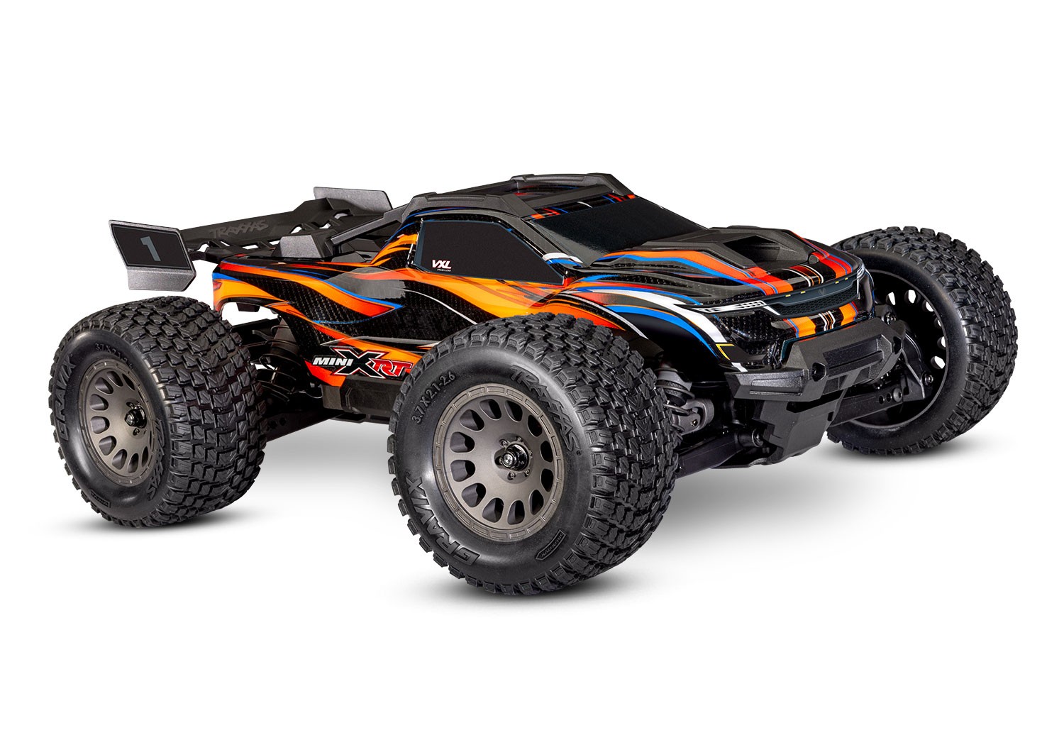 Traxxas 108076-1-ORNG - Mini XRT 4X4 VXL-3S Monster Truck RTR Combo, Orange