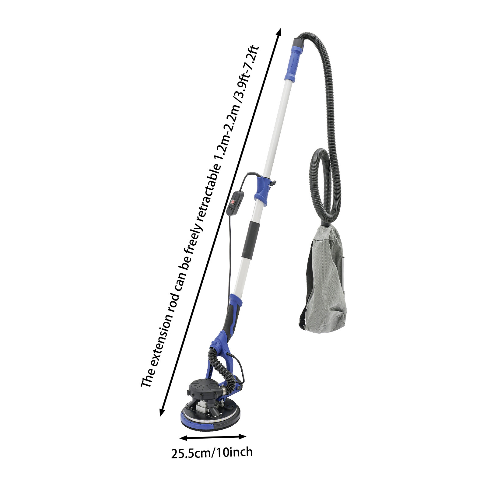 Electric Ceiling Wall Sander 800-1800RPM Variable Speed Drywall Sanding Machine