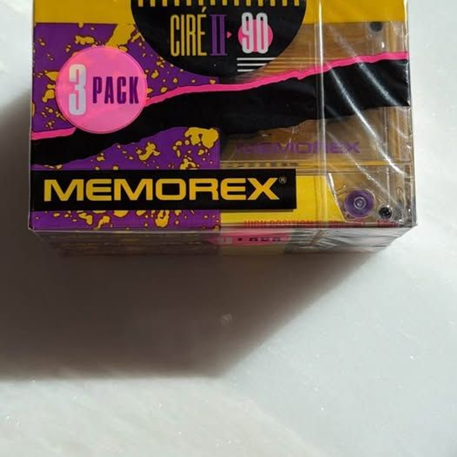 RARE 1991 NEW Sealed Memorex Cire II 90 Minute Audio Cassette Tapes 3 Pack