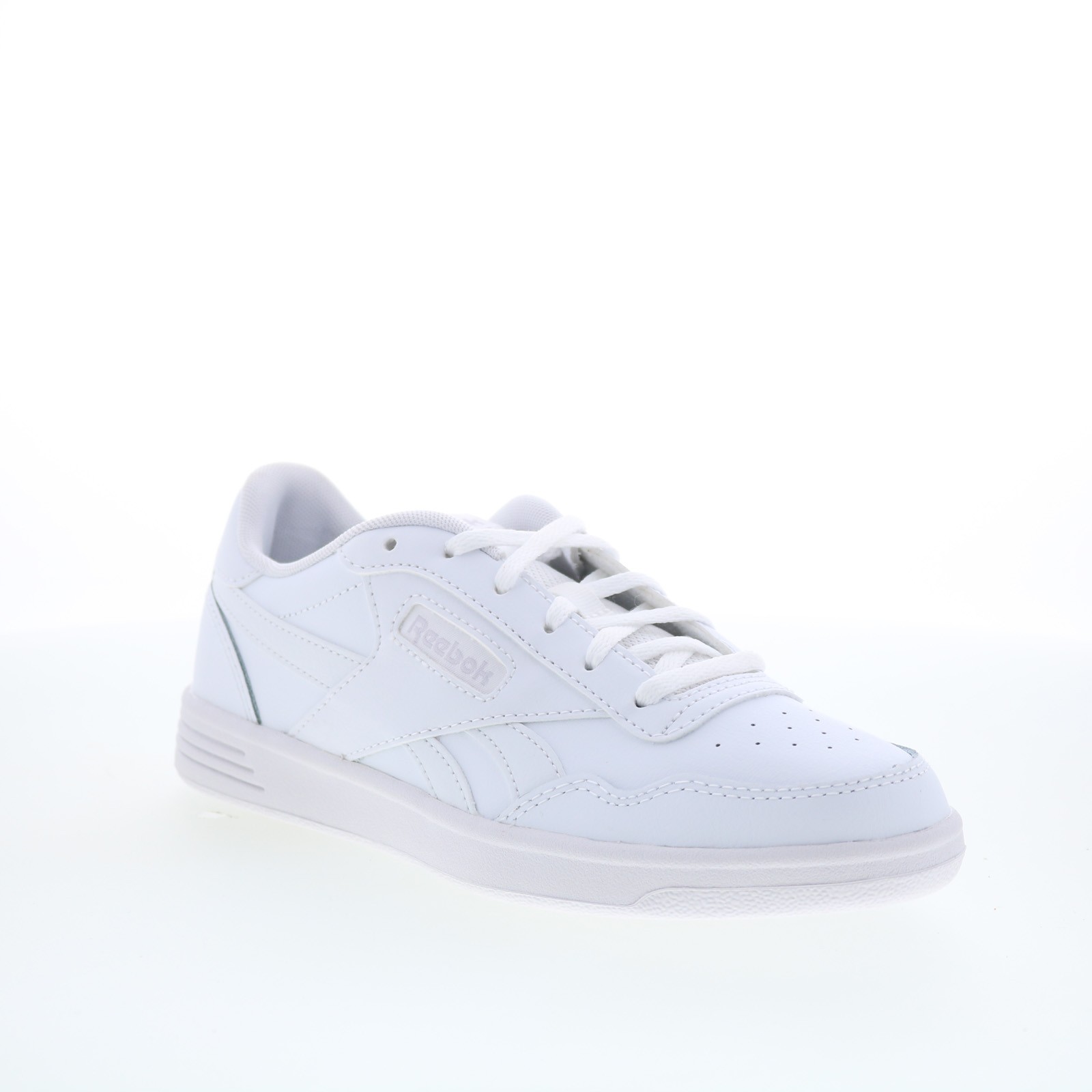 Reebok Court Advance Womens White Leather Lace Up Lifestyle Sneakers Shoes