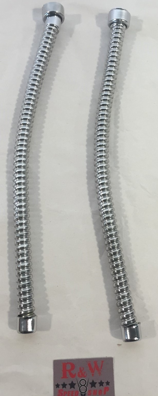 New Pair 12" Headlight Tail Light Stainless Steel Wire Conduit Shields