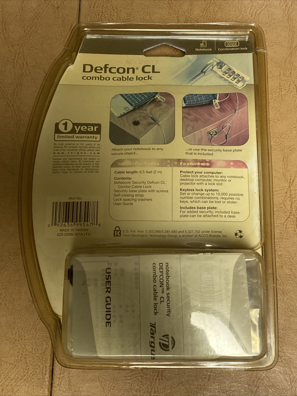 Defcon CL combo cable lock