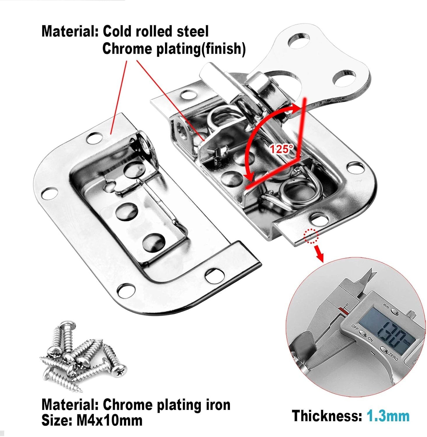 8 Pack Road Flight Case Spring Loaded Recessed Small Butterfly Twist Latch Tool