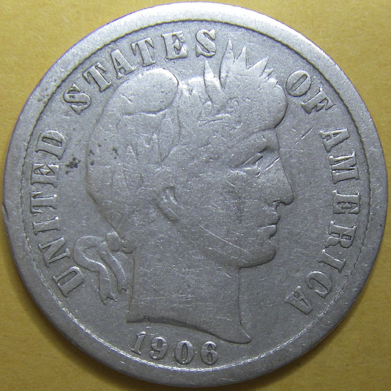 1906 Barber Dime - 90% Silver