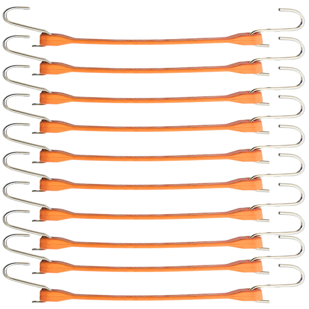 Boxer Orange EPDM Tarp Strap 31" Color - 10 Pack - Bungee Cords Heavy Duty