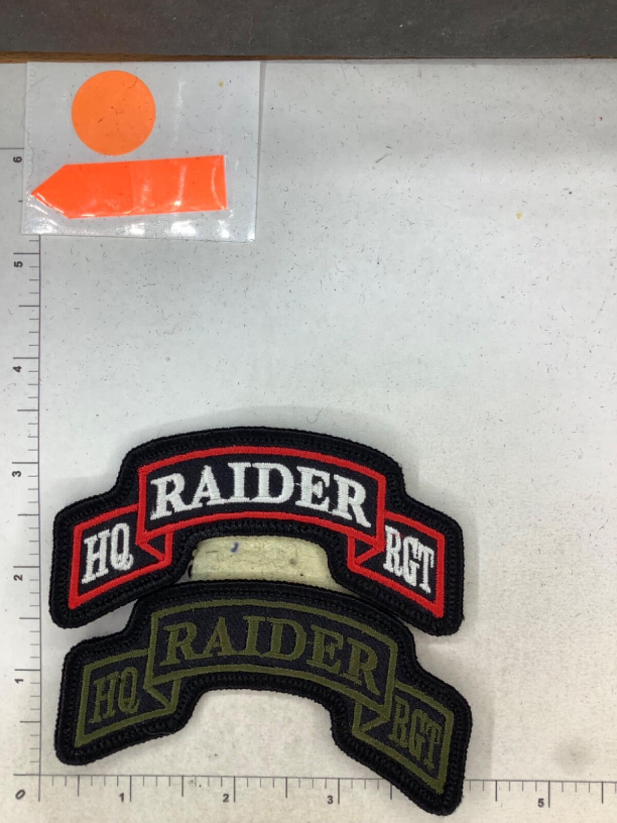US ARMY RAIDER HQ RGT SCROLL PATCHES