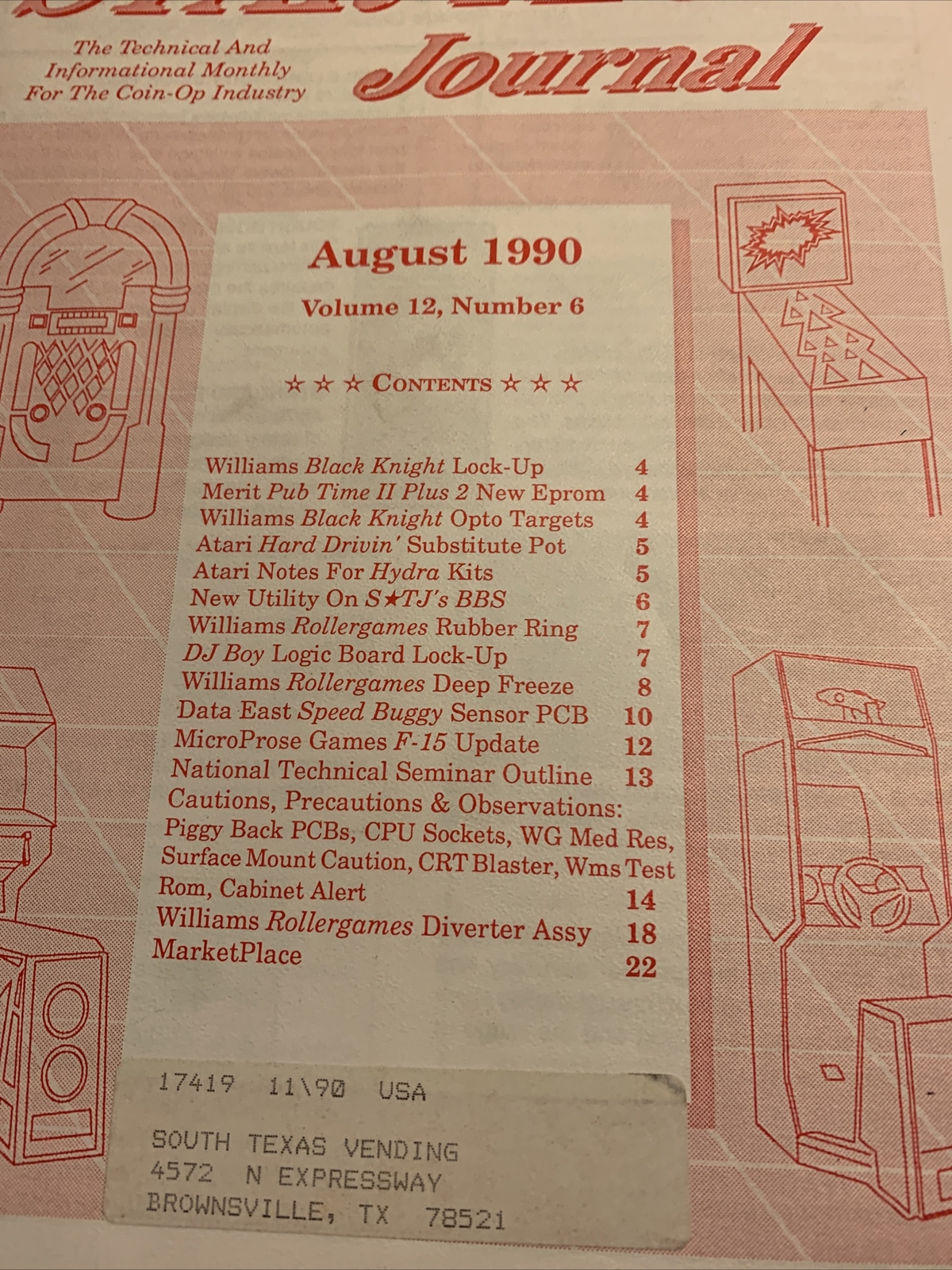 1990 August Black Knight Atari Hard Drivin Dk Boy STAR TECH JOURNAL manual