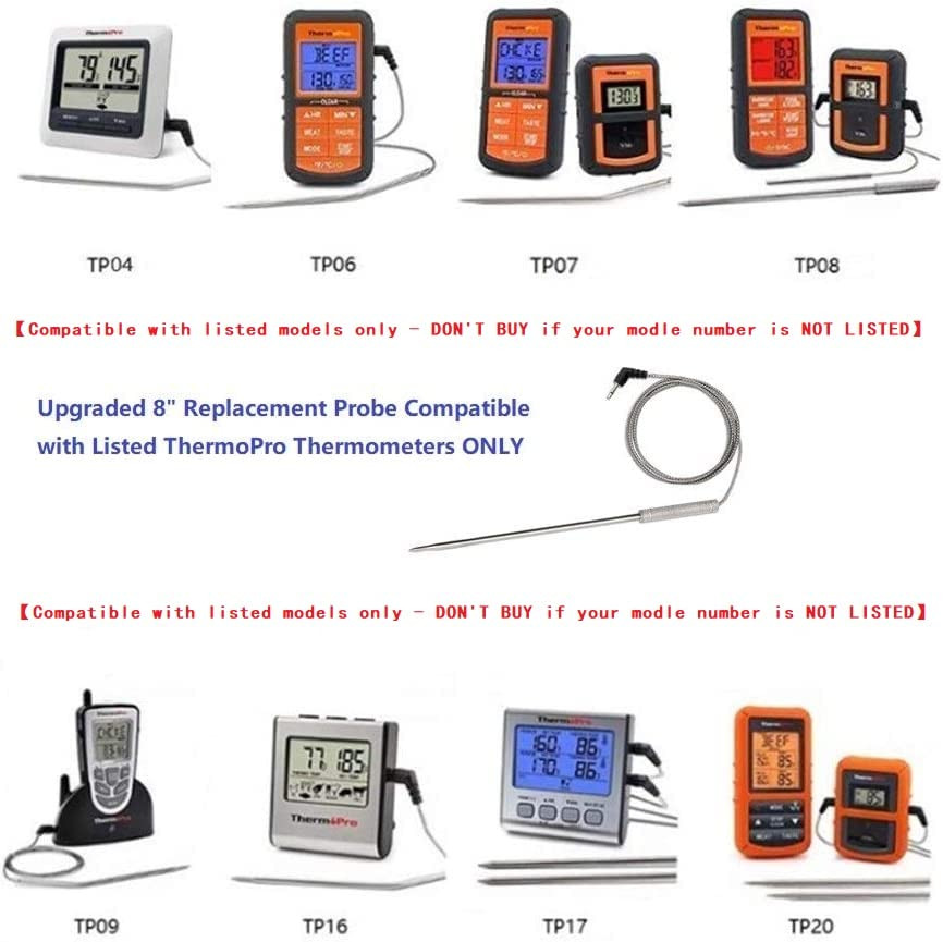 Meat Thermometer Probe Replacement Temperature Probe Compatible with Thermopro T