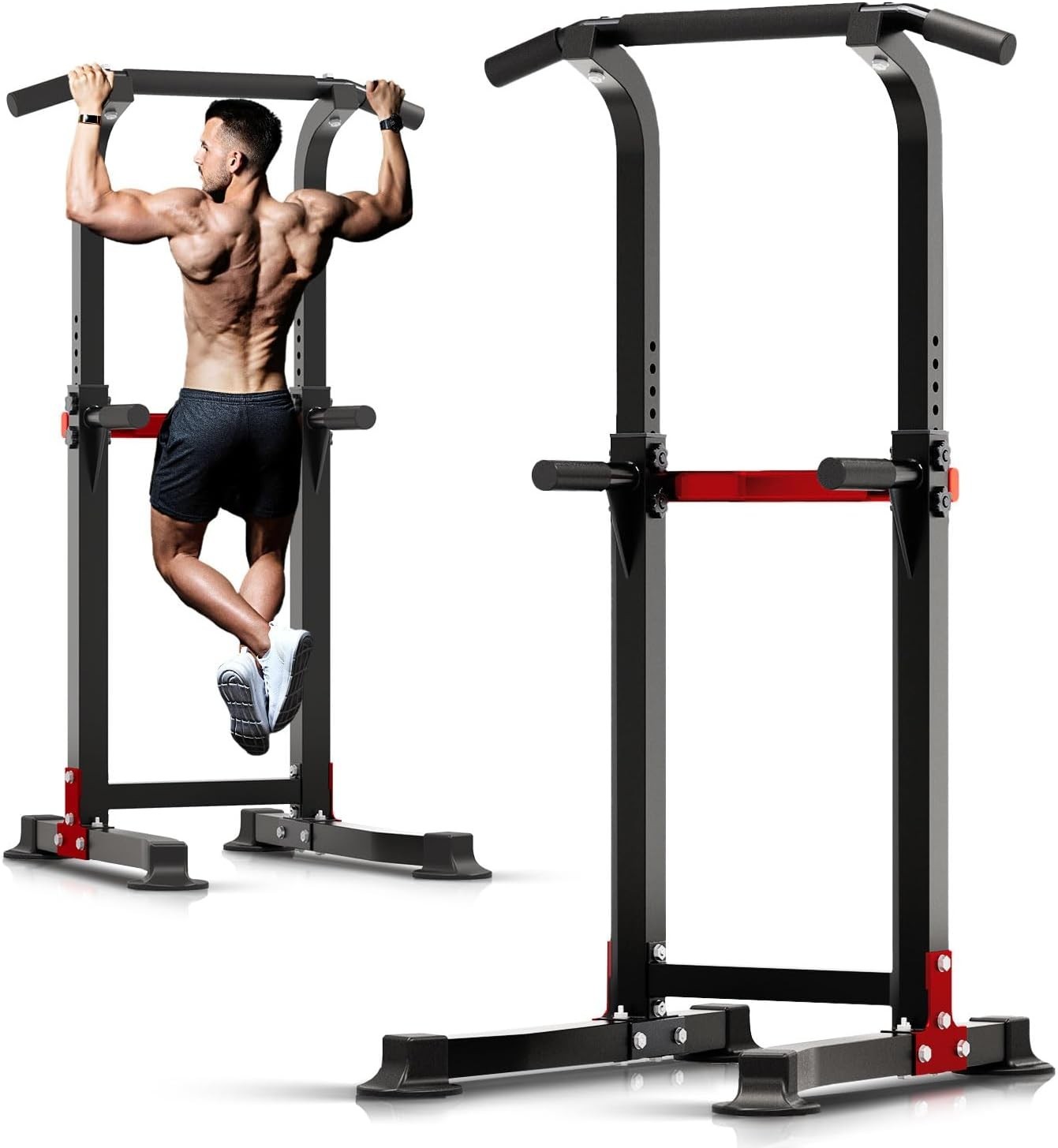 Pull Up Station, Power Tower, Strength Training Dip Stands Portable Pull-up Bar