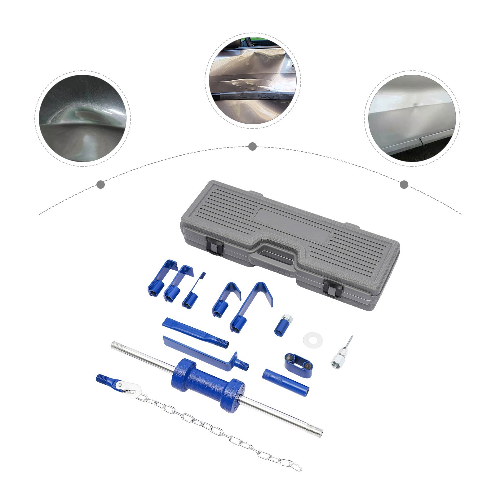 New Dent Puller Automotive Hammer Puller Frame Set Slide Hammer Dent Puller Set