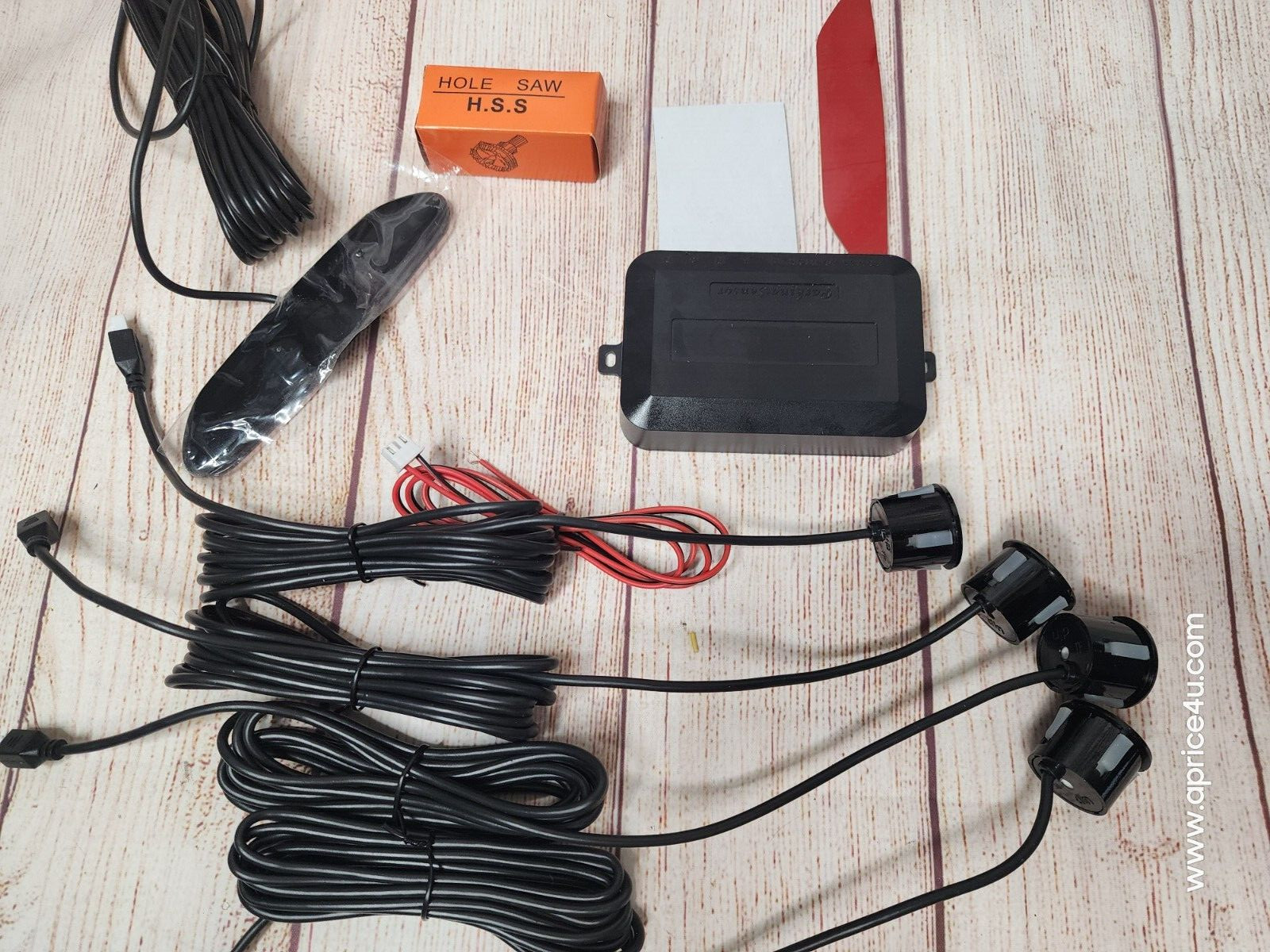 Assistant Parking Obstacle Sensor KIT Digital Display 4 Flush Sensors NEW