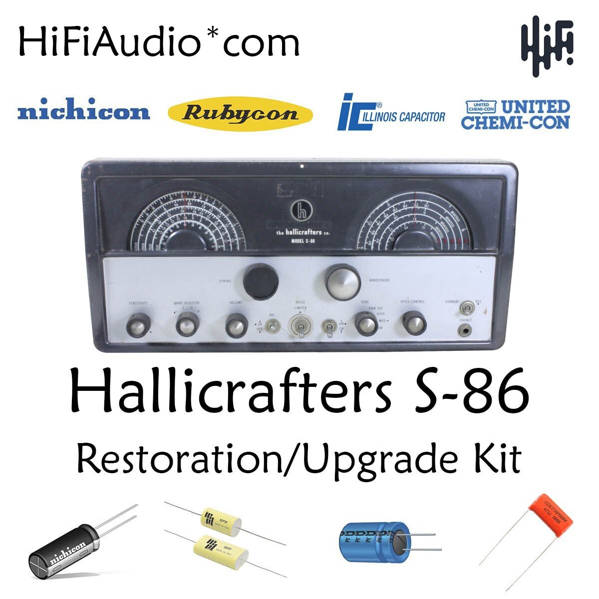 Hallicrafters S-86 radio Restoration kit repair upgrade recap capacitor rebuild