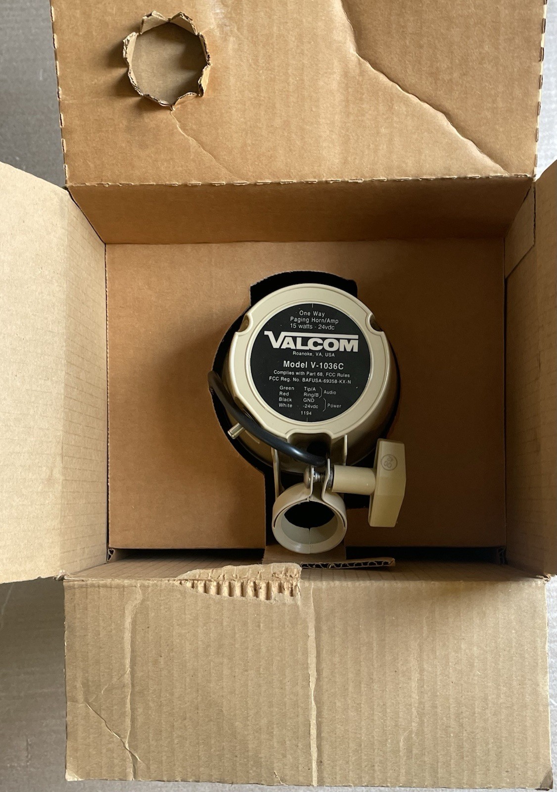 VALCOM 15 Watt Paging Horn Amplifier Model V-1036C