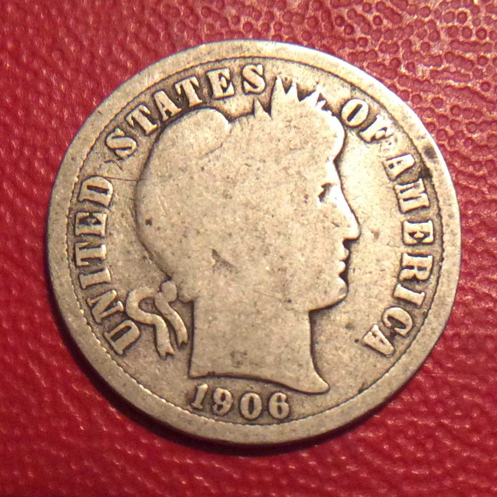 1906-D BARBER DIME   I-672 FREE SHIPPING