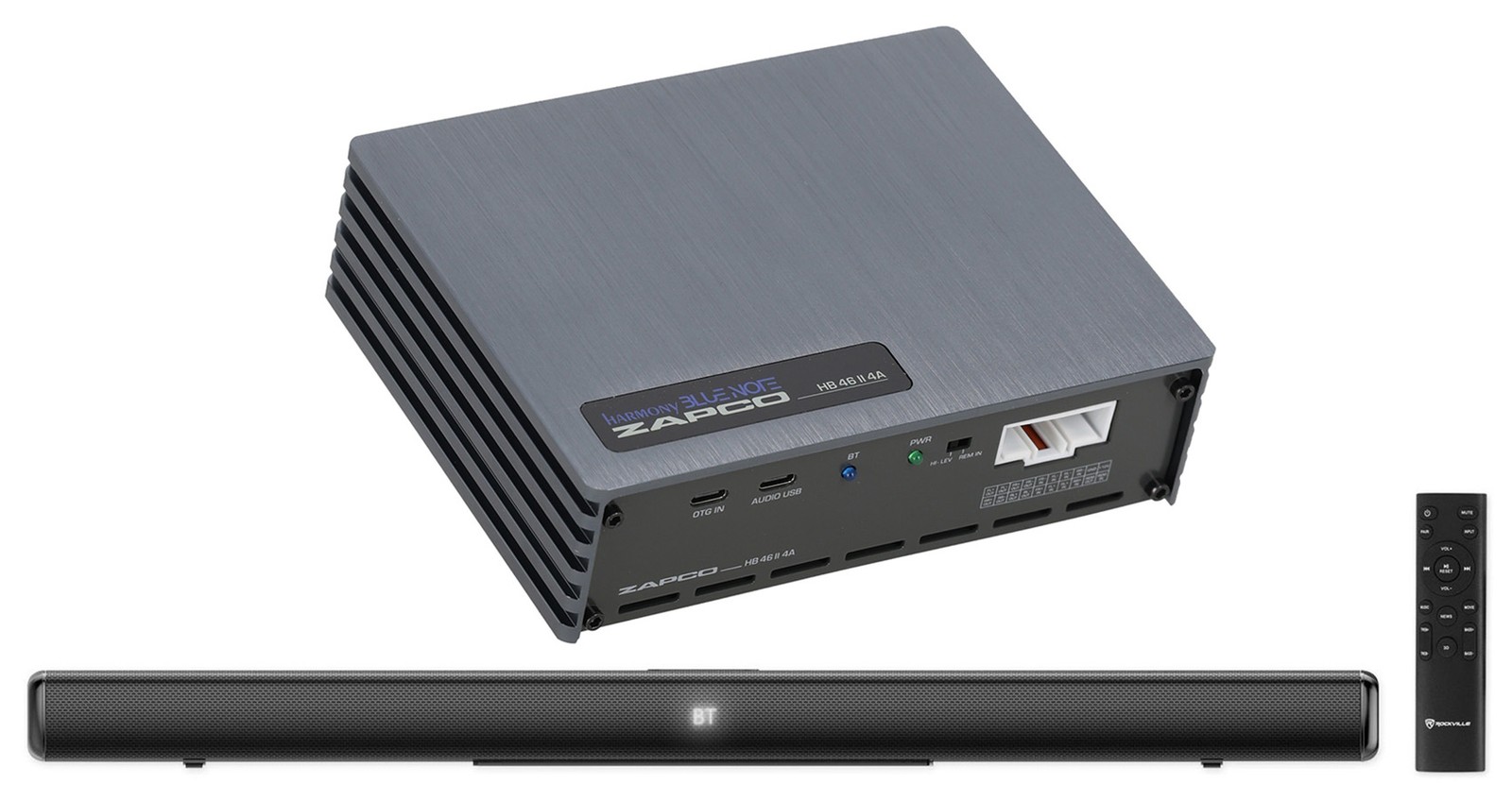 Zapco HB 46 II 4A 6-Channel DSP/4-Ch. Class AB Amplifier+Home Theater SoundBar