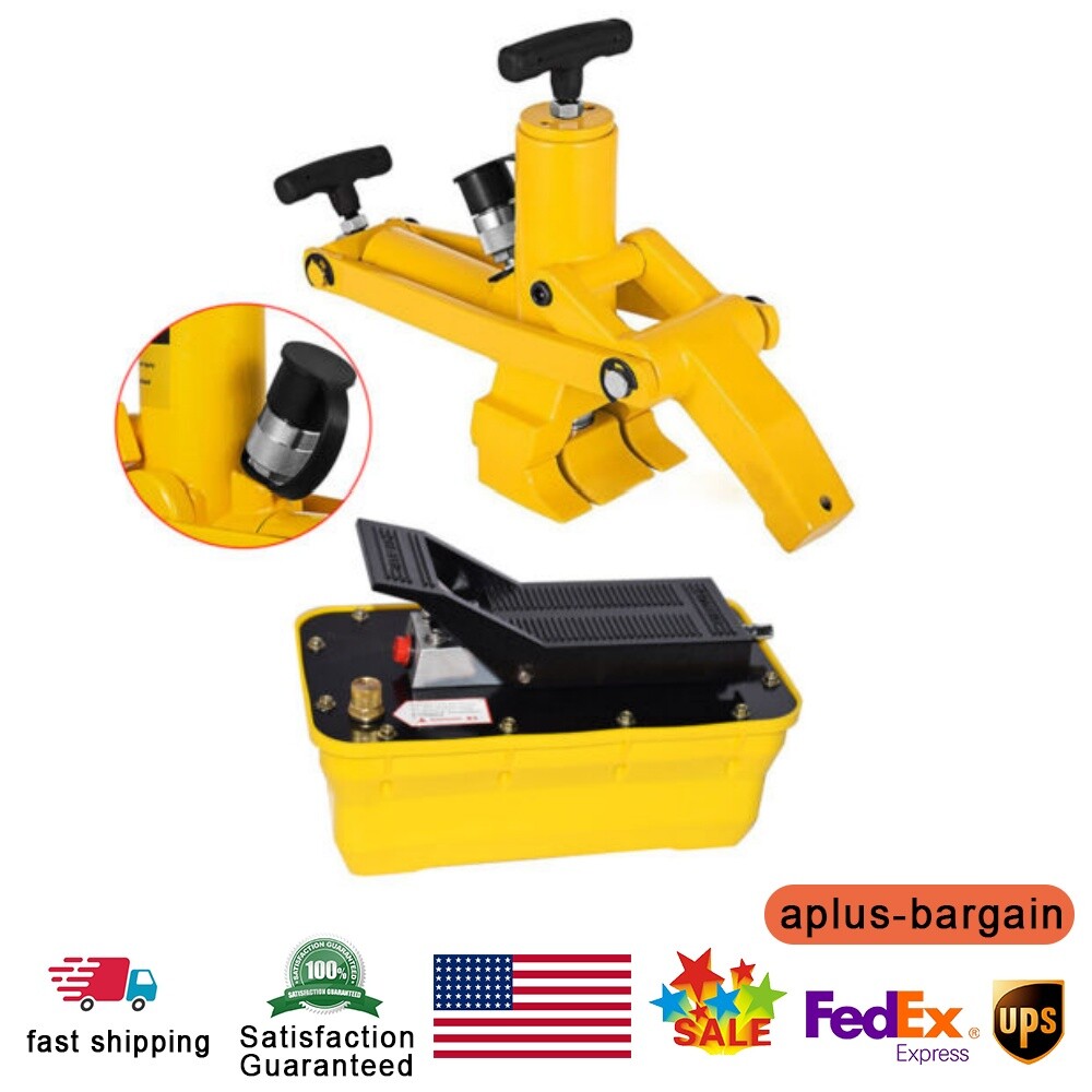 10000 PSI Air Hydraulic Foot Pedal Jack Pump Rotary Lift 0.75-0.95/Lmin 2.3L NEW