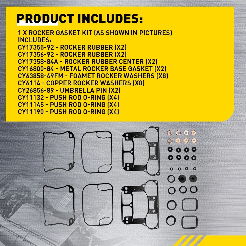 Complete Rocker Box Gasket Kit for 92-98 Harley-Davidson Evo Evolution 1340cc