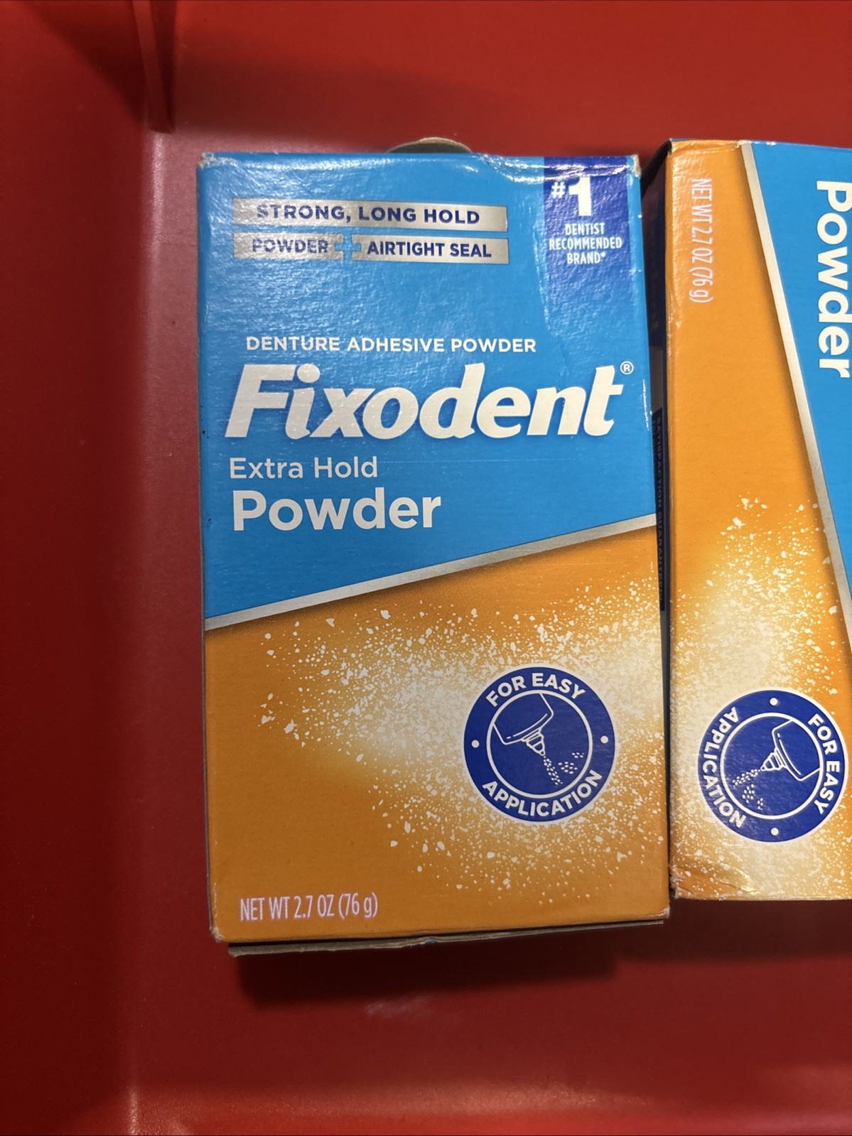 3 Pack Fixodent Extra Hold Denture Adhesive Powder, 2.7 oz