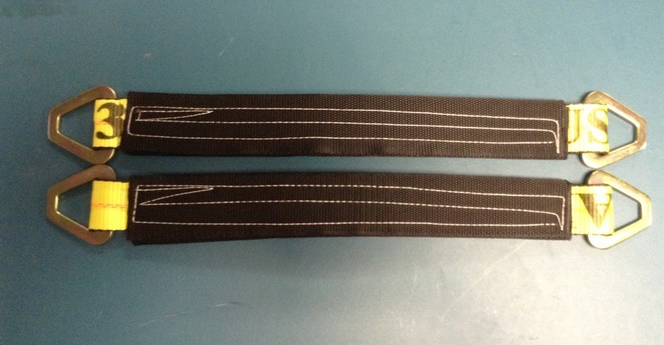 USA MADE  2- 24" Axle Straps with Sewn In Wear Pad Heavy Duty Towing Hauling