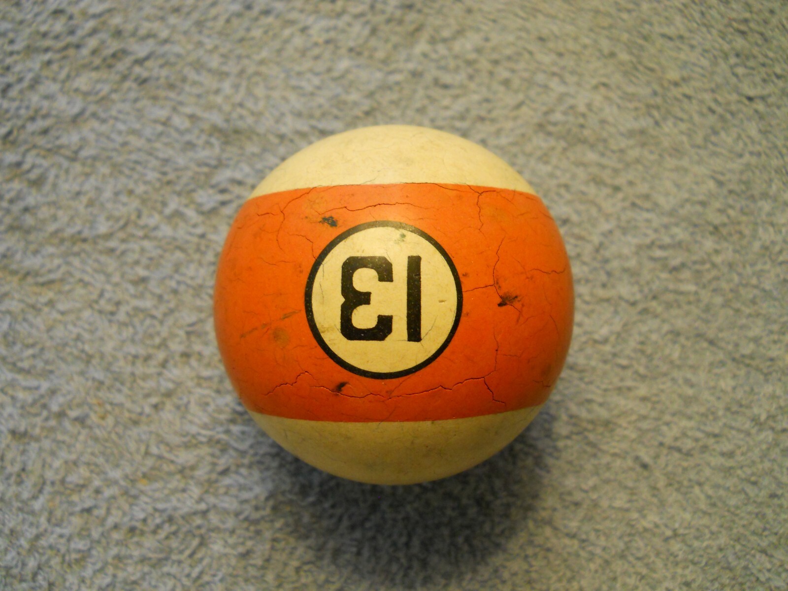 Vintage Clay Billiard Ball- #13