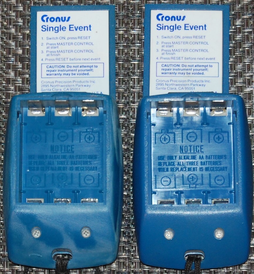 2 Cronu Single Event Stop Watches (Tested Works)