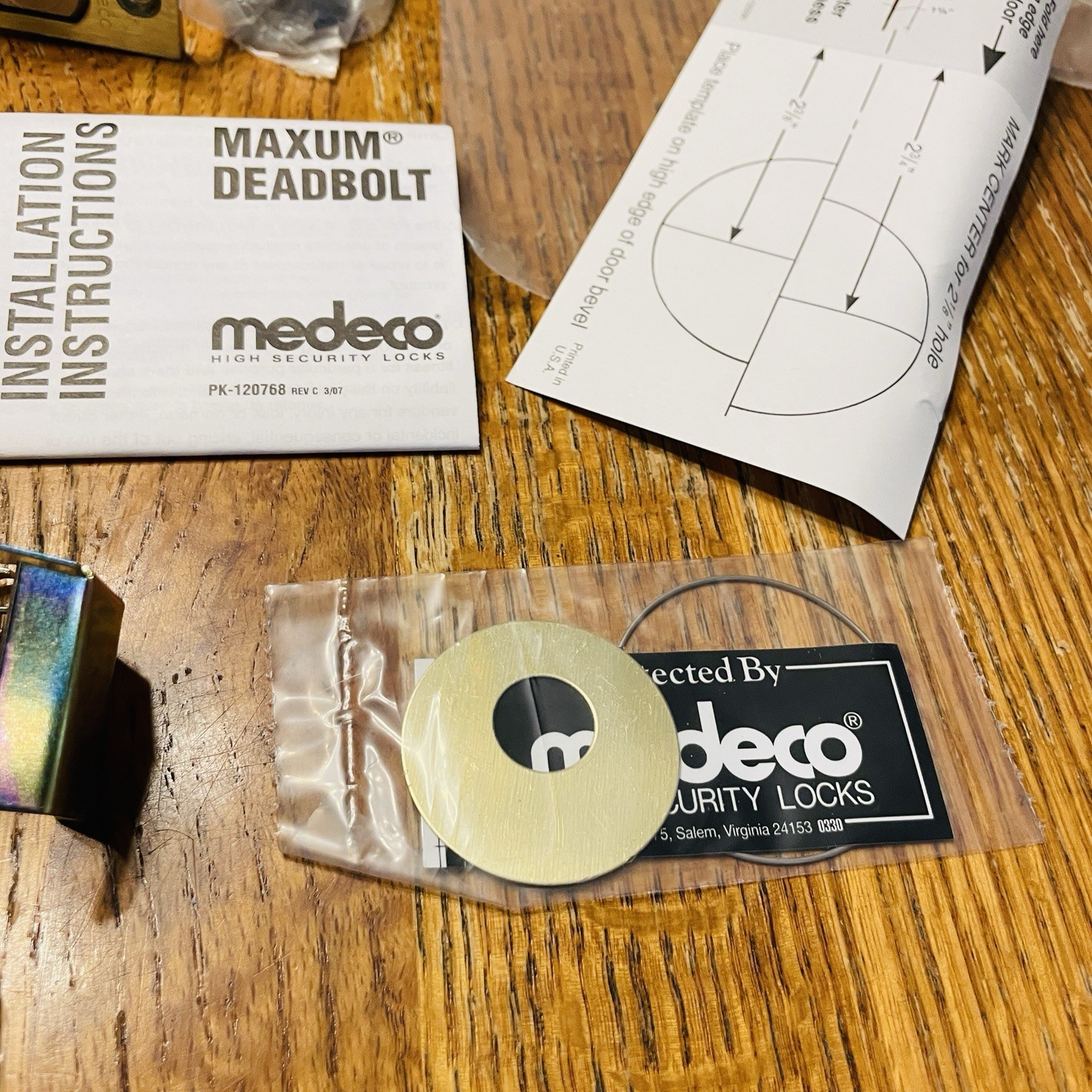 Medeco Maxum ASSA 11TR533 High Security Deadbolt NOS With 2 Keys