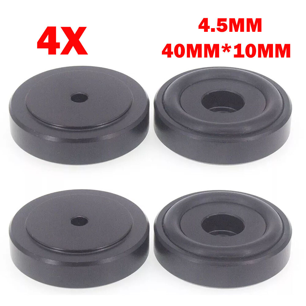 4x Black Amplifier Feet For HIFI Turntable Audio Speaker Isolation Pads 40*10mm