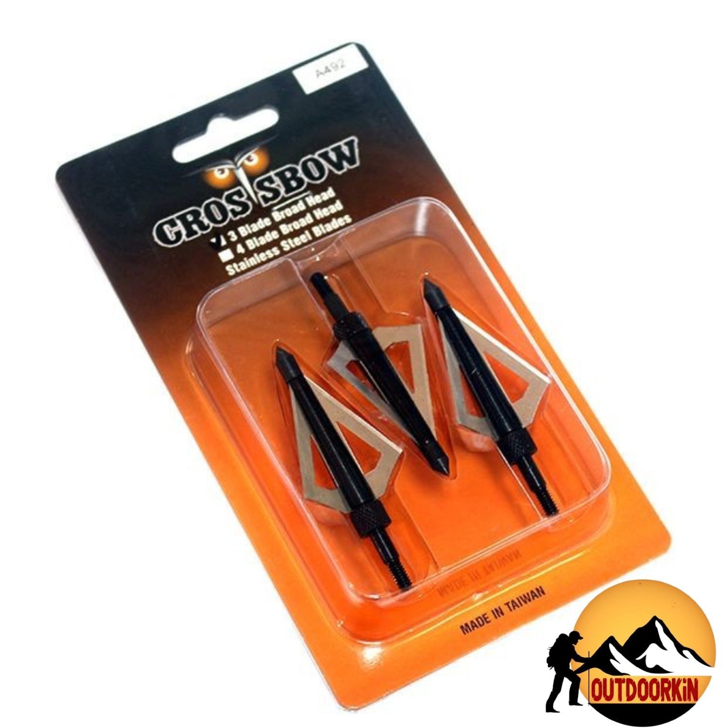 Metal Broad Head for 180 and 150 lbs Crossbow Arrows -3 Pack