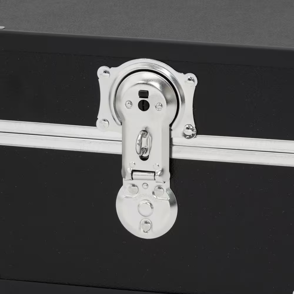 Under the Bed Footlocker Black Storage Trunk