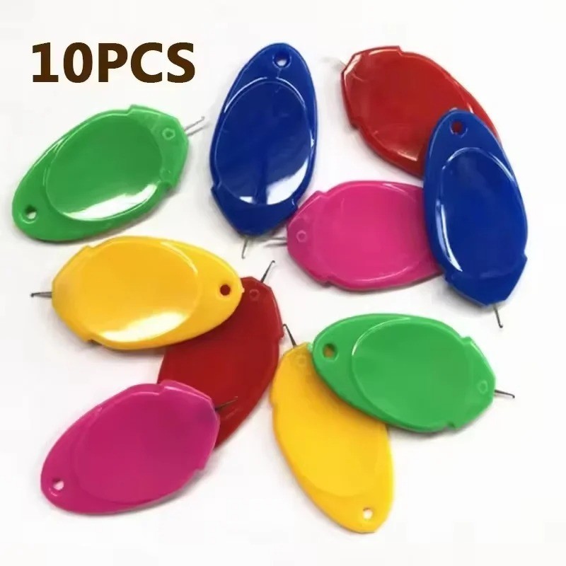 10pcs Needle Threader for Hand Sewing Plastic Wire Loop DIY Simple Needle Th...