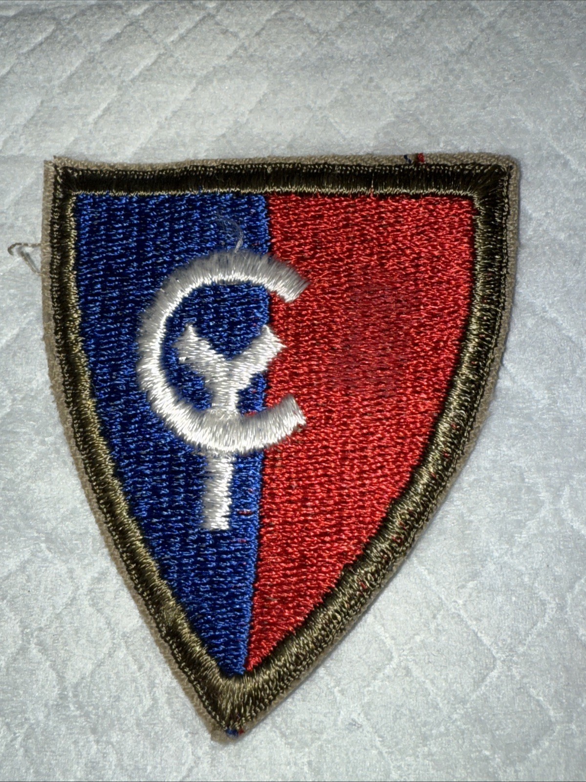 38th Division OD Border Greenback Patch Removed From Uniform #382