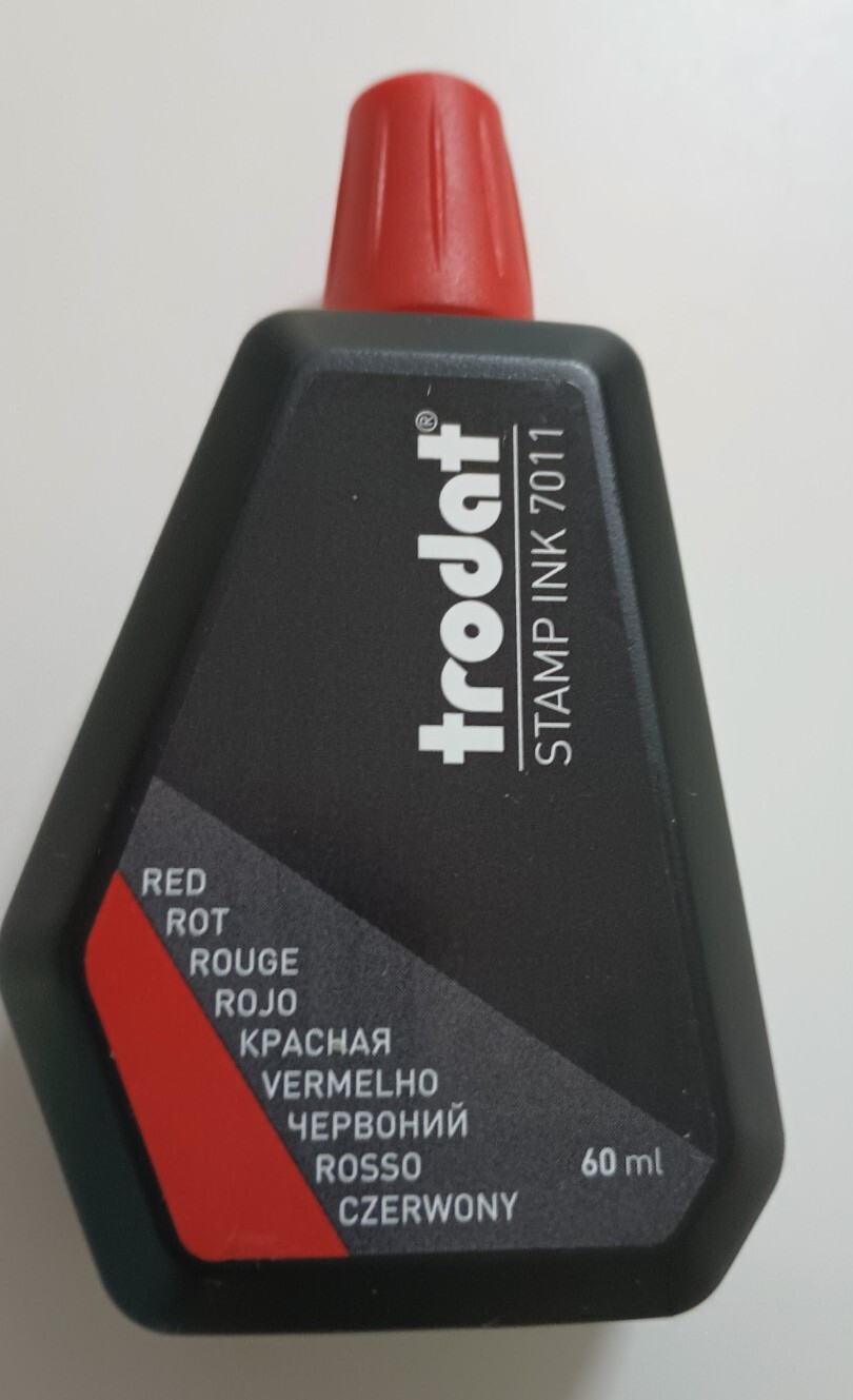 Trodat Stamp Ink Red 60 ml Water-Based