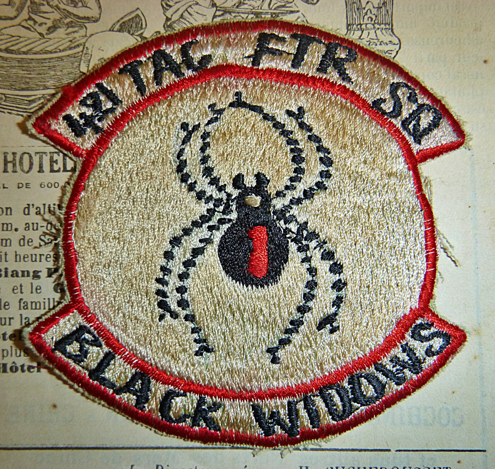 Original Black Widow Patch - USAF - 421st Tactical Fighter - Vietnam War - D.663