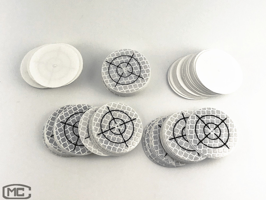 100PCS CIRCLE REFLECTOR SHEET 40X40MM REFLECTIVE TAPE TARGET (CUSTOMIZABLE)