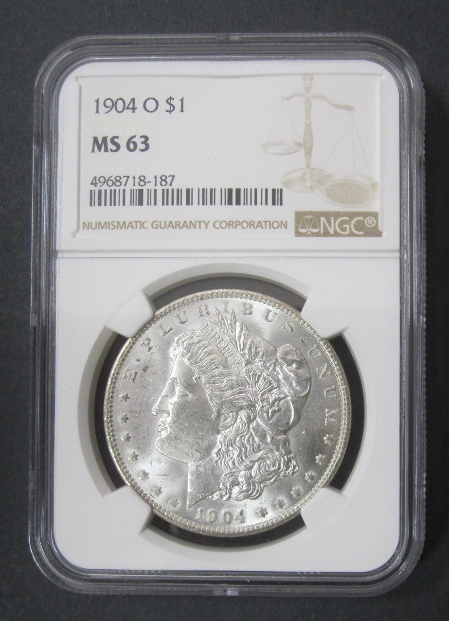 1904-O New Orleans Morgan Silver Dollar NGC Certified/Graded MS63~ Free Shipping