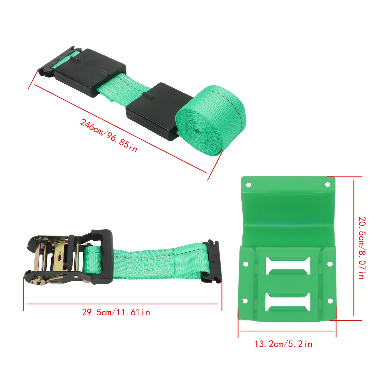 LABLT E Track System Durable Tie Down Ratchet Straps Towing For Trailer ATV UTV
