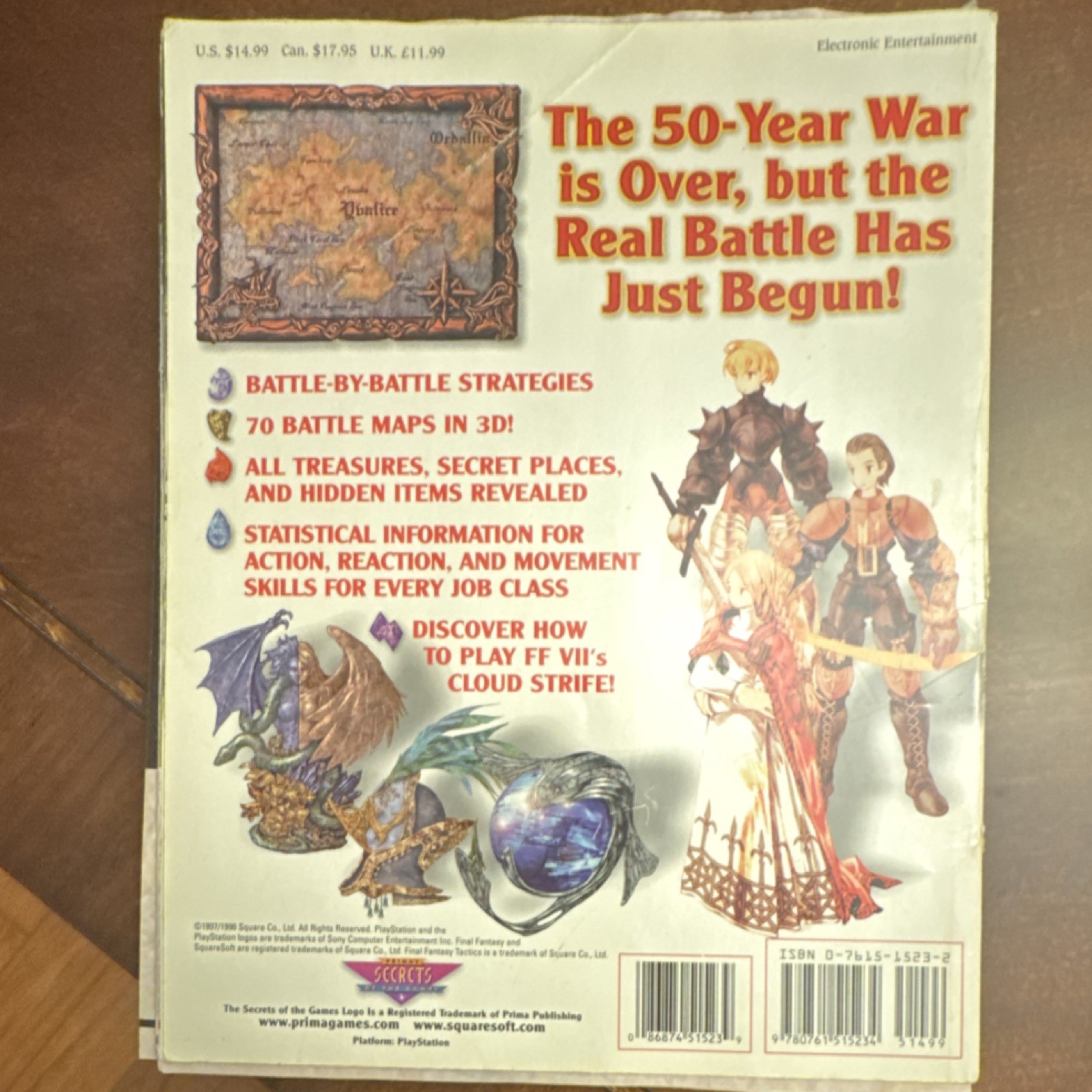 Prima Games Final Fantasy Tactics Guide Battle Maps Secrets Cloud Strife