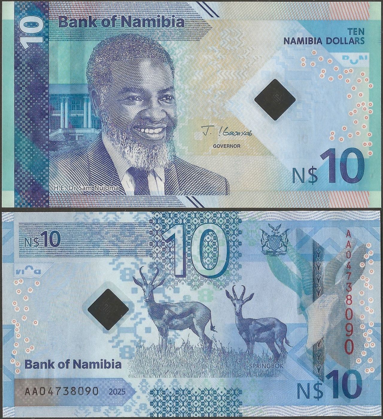 NAMIBIA 10 to 200 DOLLARS 2025 Full Set @ EBS