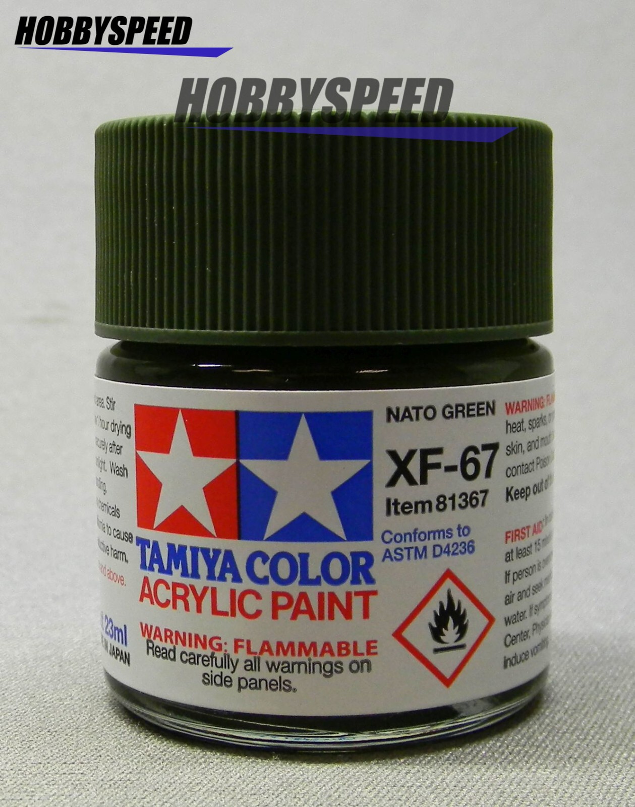TAMIYA XF-67 ACRYLIC PAINT NATO GREEN 23ml bottle model scenery TAM81367 NEW