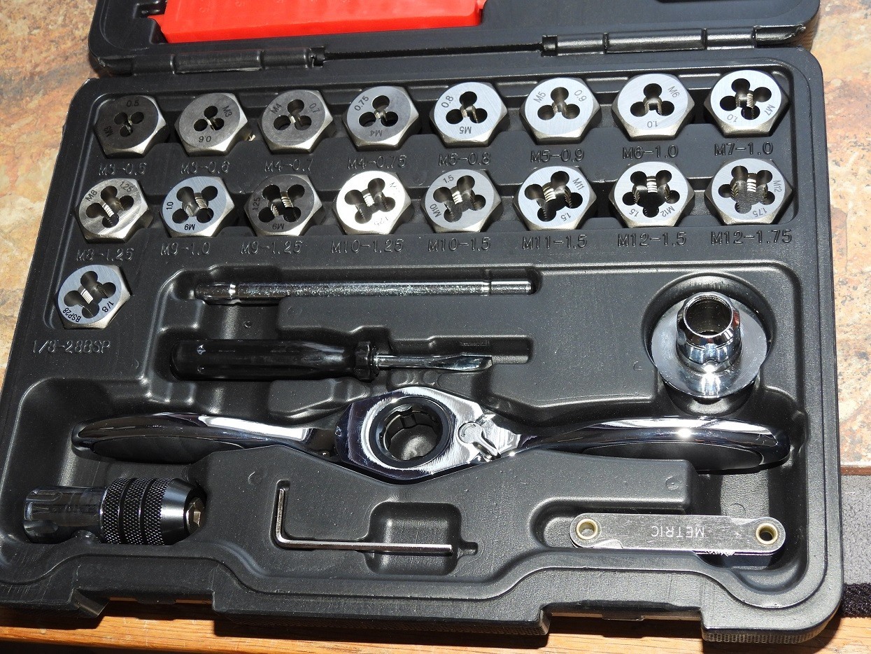 41pc Metric Tap and Die Set M3 to M12 with Bi-Directional Ratchet Quality