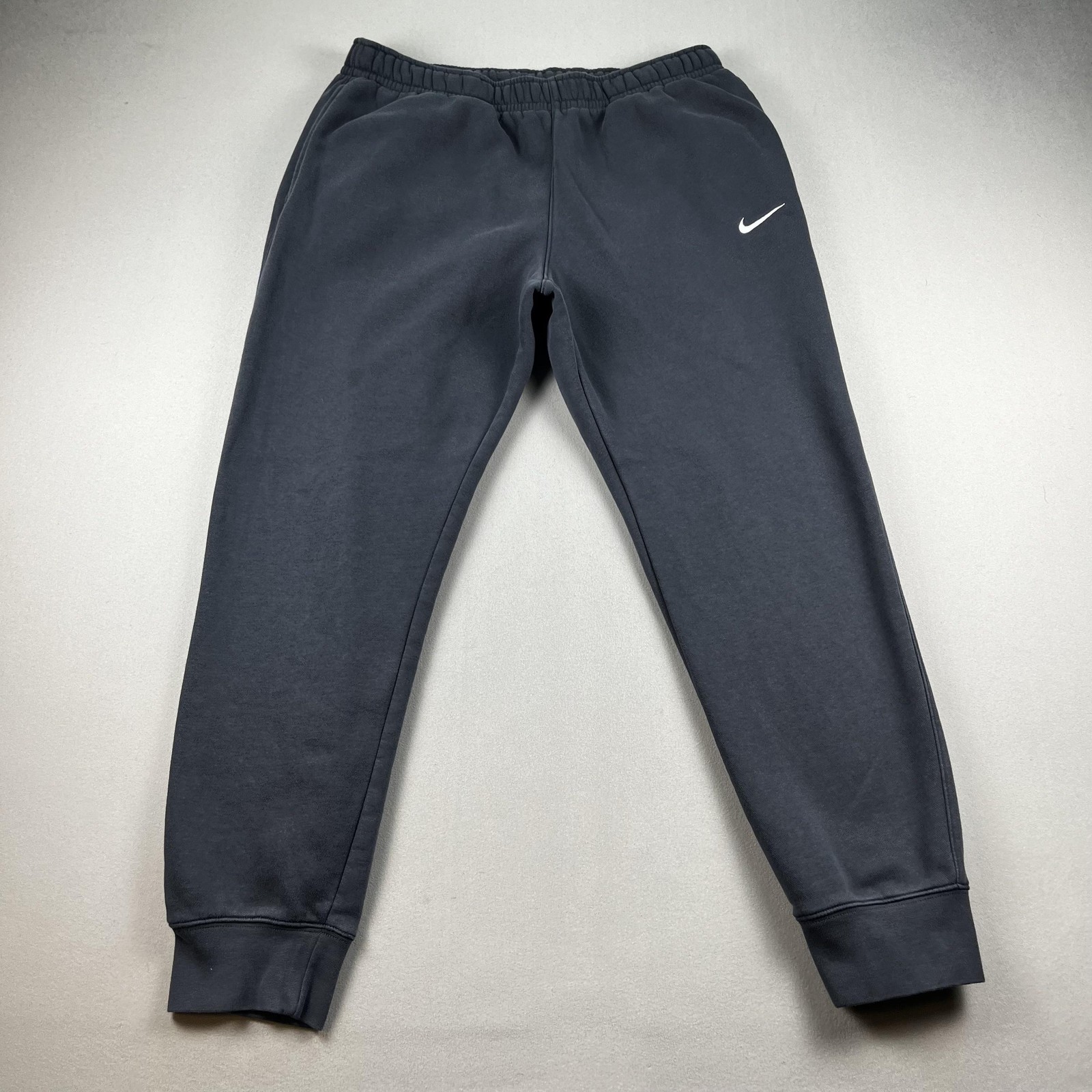 Nike Sweatpants Mens Large Gray Fleece Joggers Swoosh Logo Athletic Sportswear