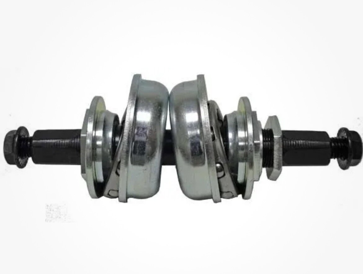 Bicycle Conversion Kit Crank Set Chrome Bottom Bracket Axel Kit 128mm Bike