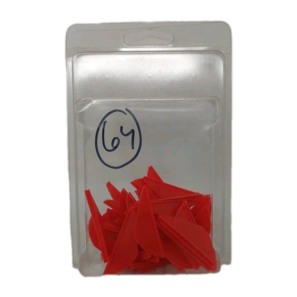 64 Count Bohning Archery Blazer 1.5 Inch Mini Vanes: Red: NOS
