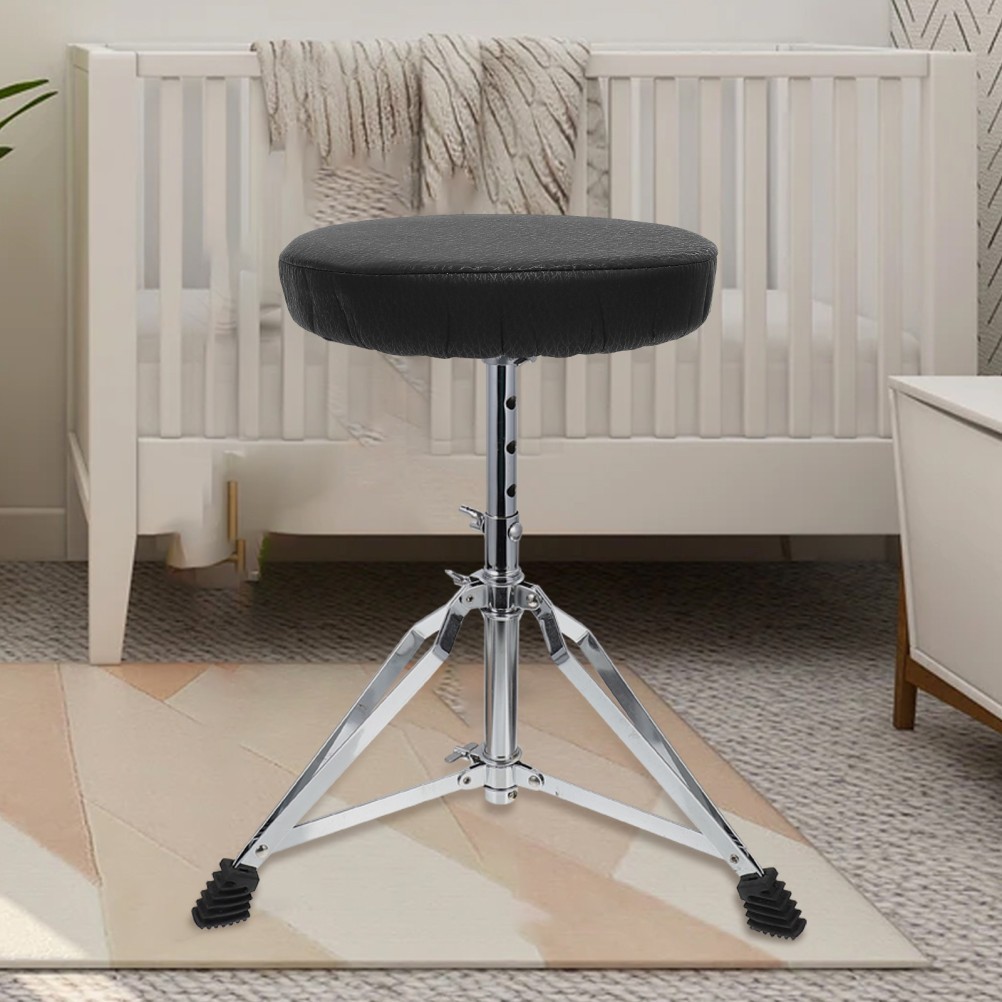 Round Stool Cover Black Slip Resistant Comfortable Protector
